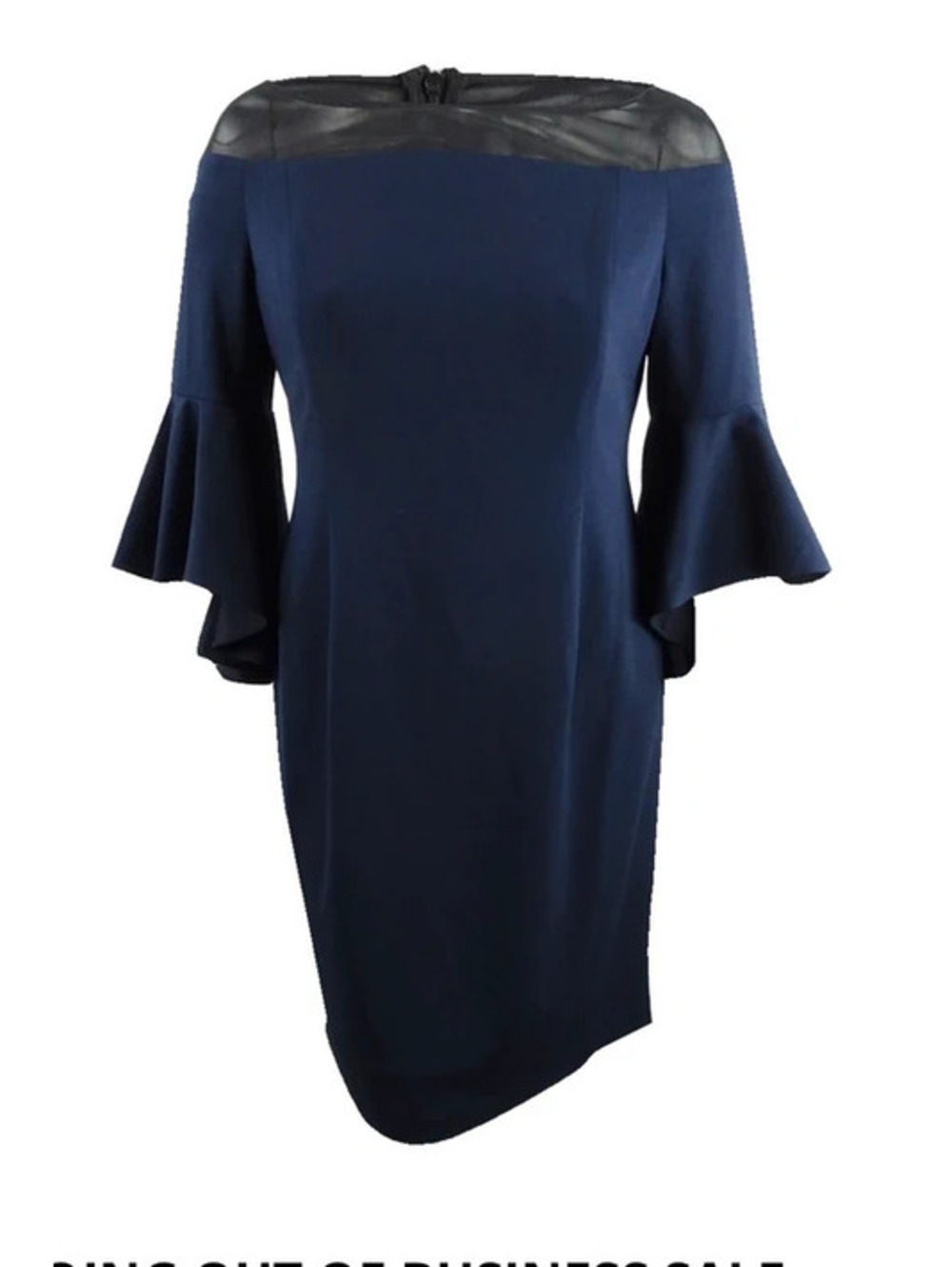 Body Flattering -Calvin Klein’s sz6  Illusion Bell-Sleeve Sheath Dress